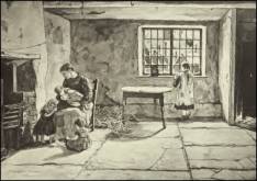 Illustration of working-class house interior from volume 2 of Edwin Waugh's Collected Works